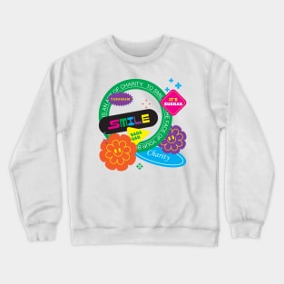 Smile is Charity Islamic Quote Sunnah Positivity Crewneck Sweatshirt